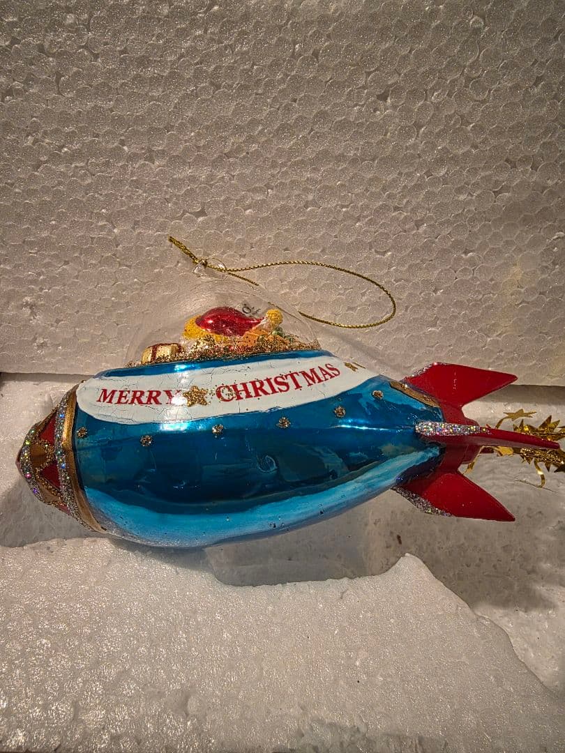 サンタロケット型クリスマスオーナメント④ ザ・コンランショップ