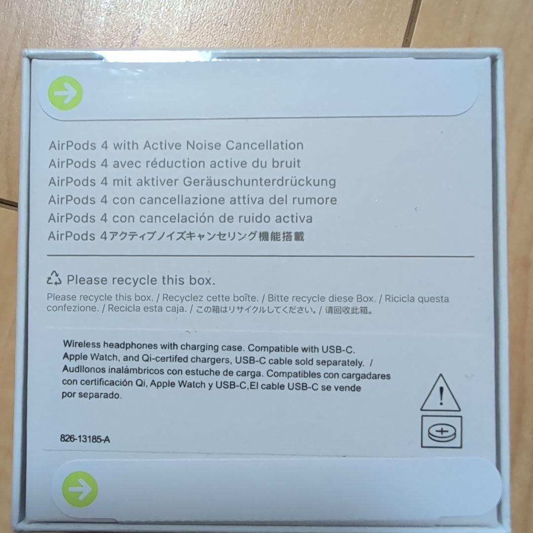 アップル正規品　エアポッズ4 ANC付　新品未開封
