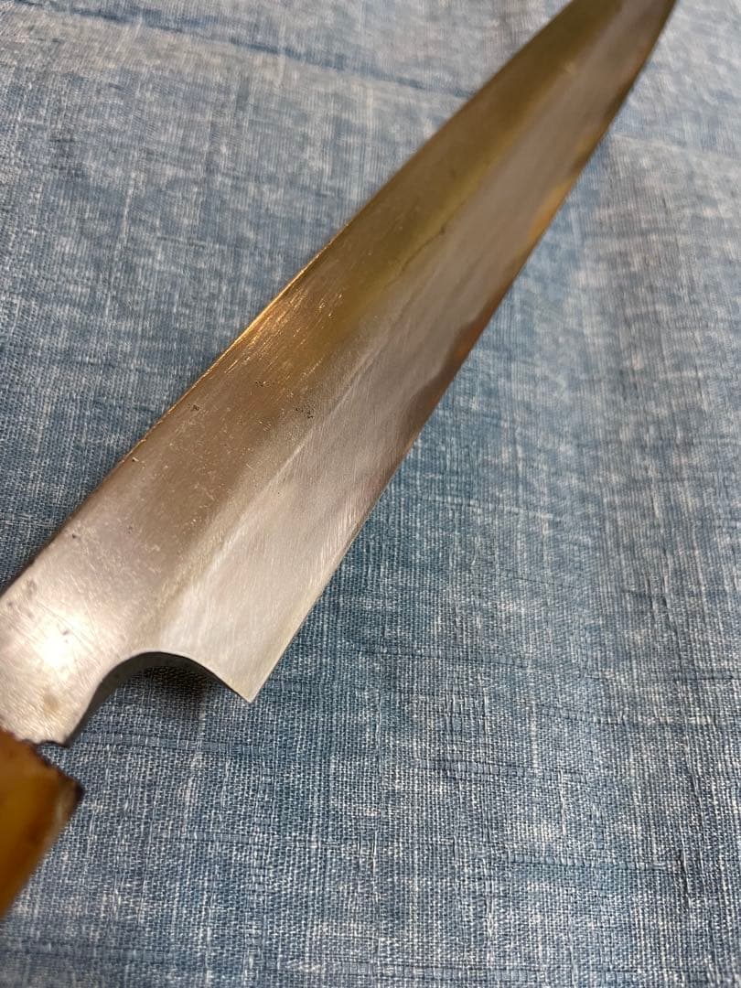正吉　柳刃包丁 24.5センチ　水牛柄　ヴィンテージ