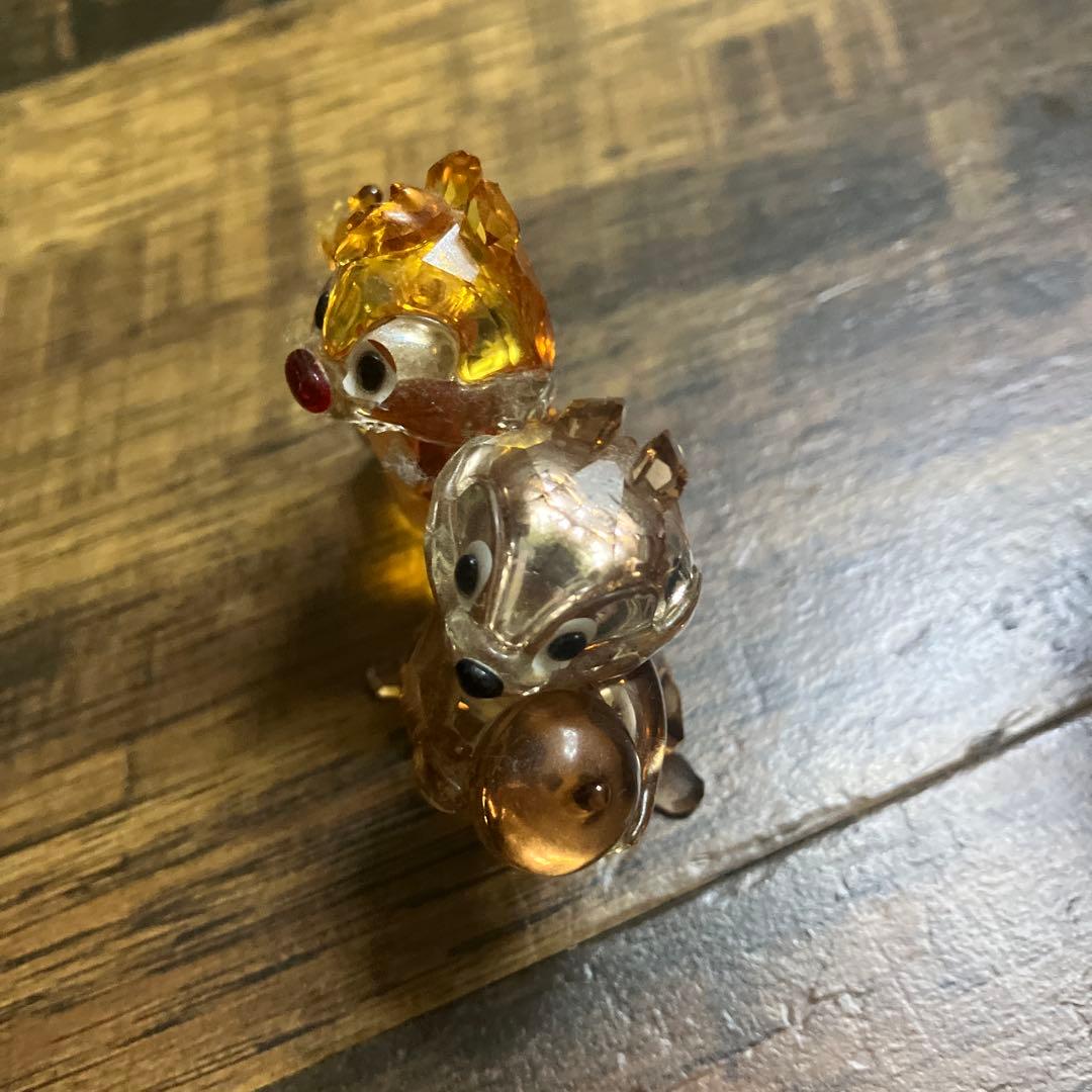SWAROVSKI Disneyチップとデール ガラスフィギュア