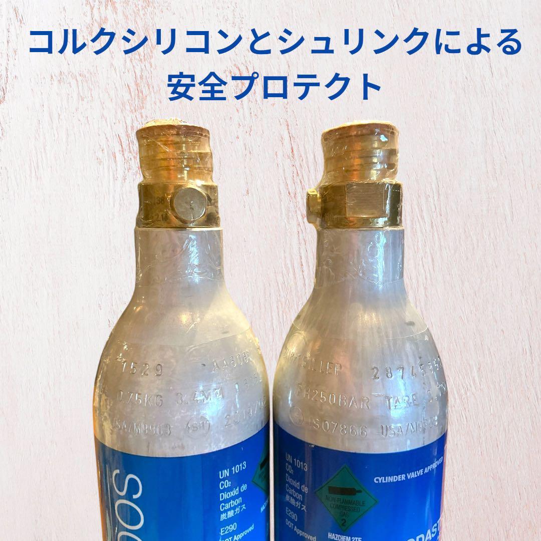 ソーダストリーム スピリット　ホワイト ガスシリンダー2本 専用1Lボトル1本
