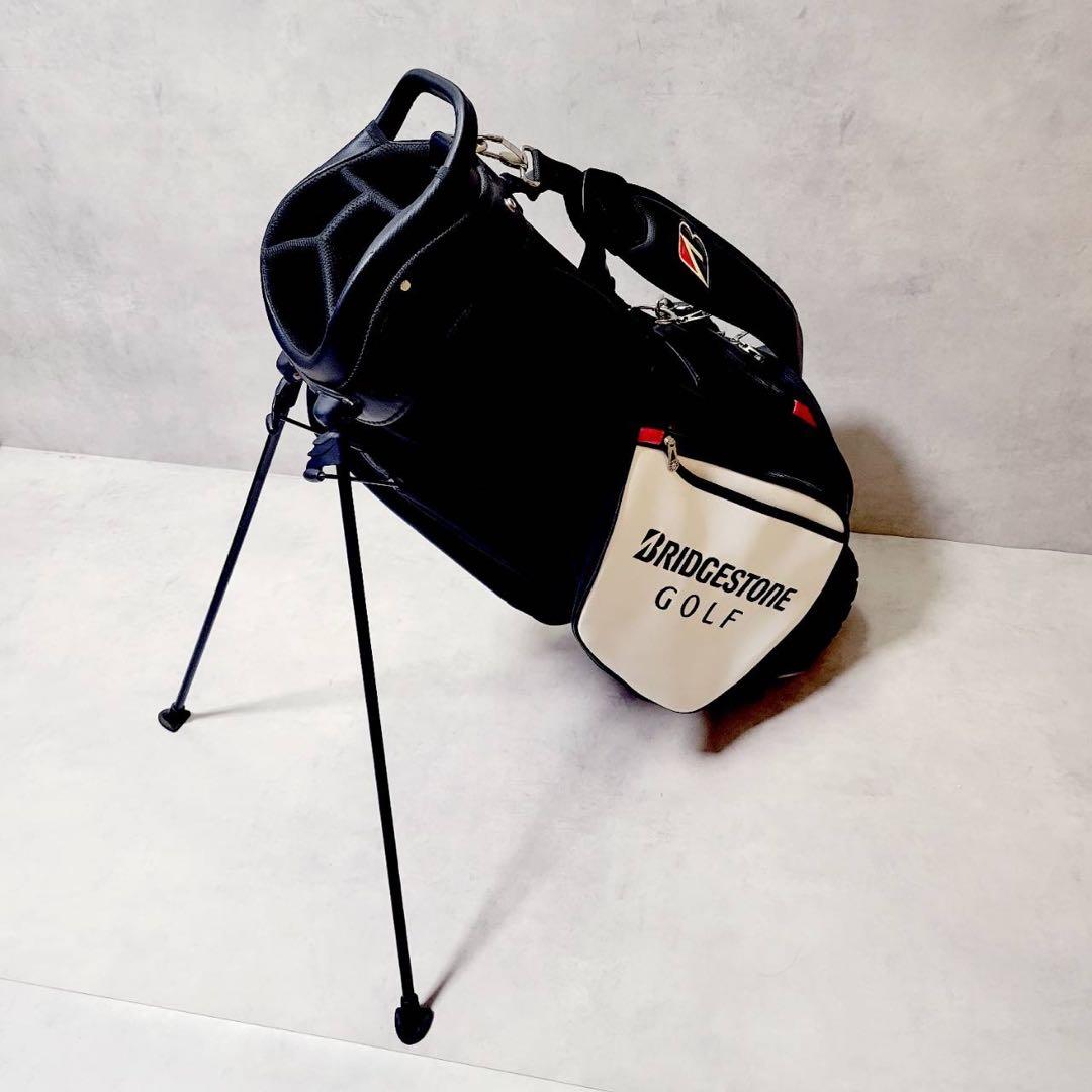 【良品】ブリヂストン プロモデル 9型 スタンド式 キャディバッグ ゴルフバッグ