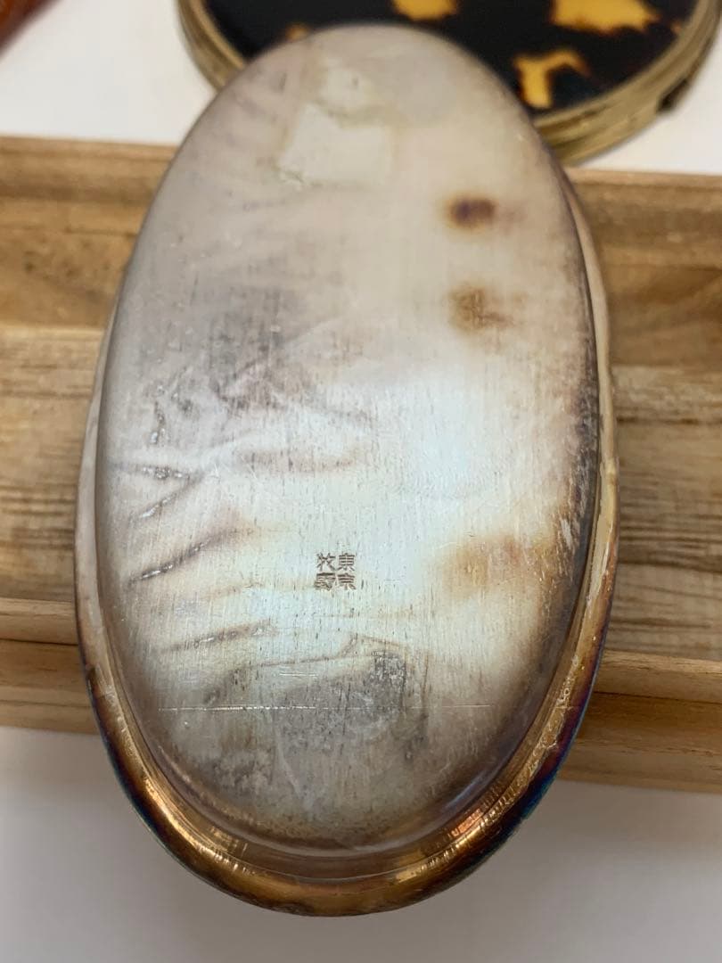 鼈甲　銀製　金彩　ミラー　鏡　ミニコン　小物入れ　まとめ　アンティーク　送料込み