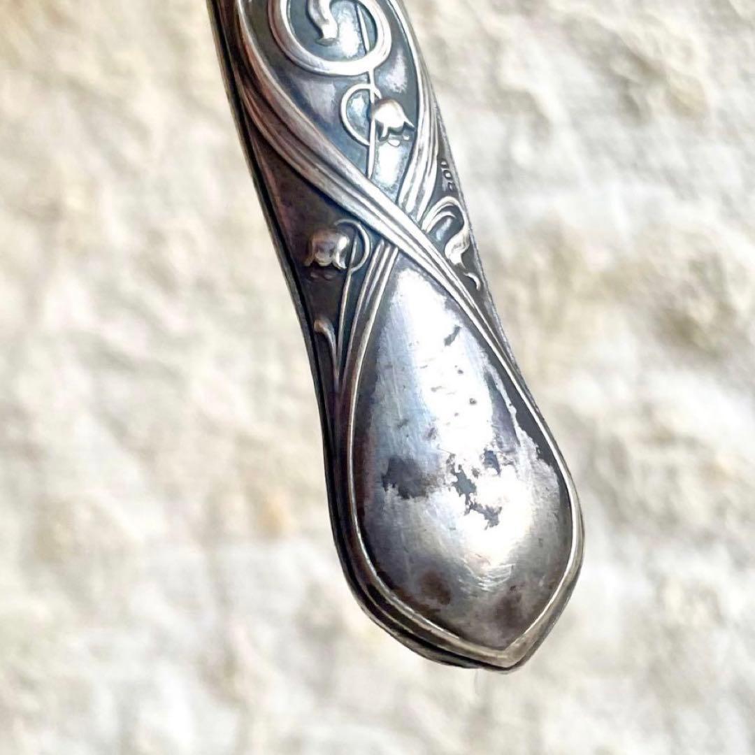 すずらんレリーフレターオープナー&シューボタンフック 2点　フランスアンティーク