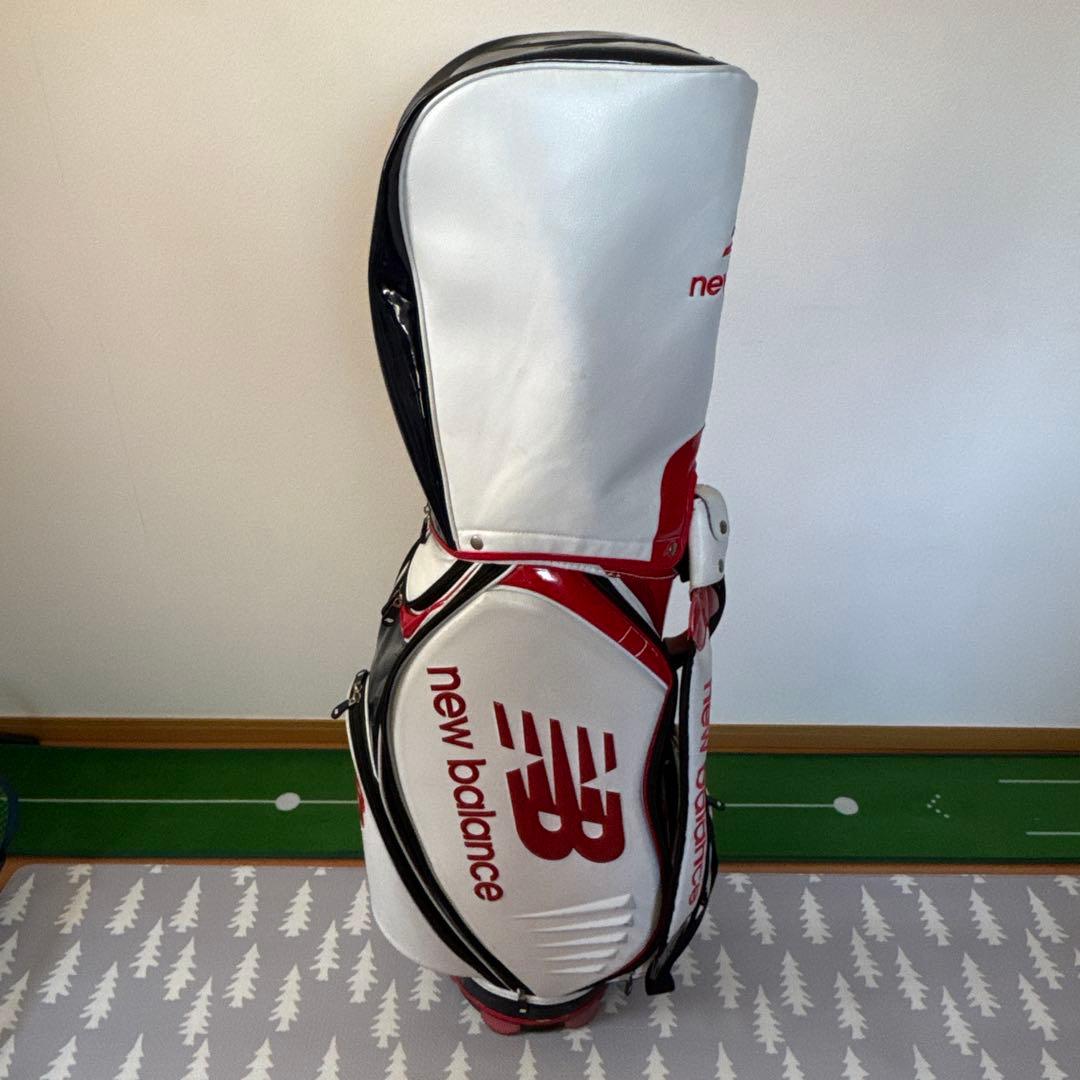 new balance ゴルフバッグ ホワイト/レッド