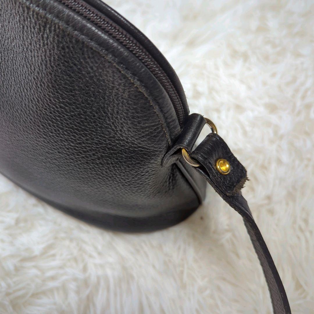 LONGCHAMP ロンシャン ショルダーバッグ 斜め掛け ロゴ刻印 シボレザー