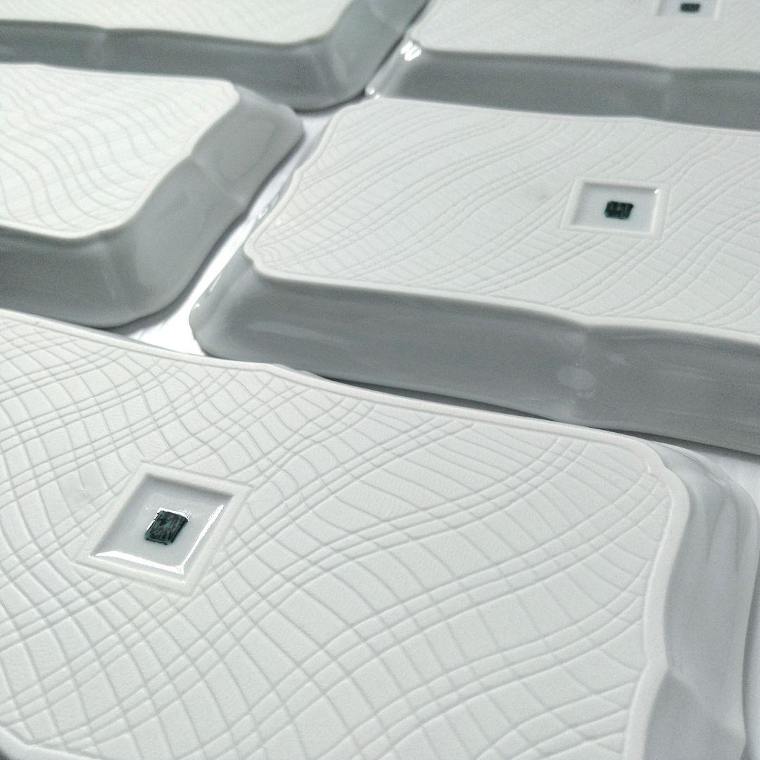 古九谷 九谷焼 九谷青郊 青郊窯 絵変わり 花鳥図 長角皿 角皿 5客揃