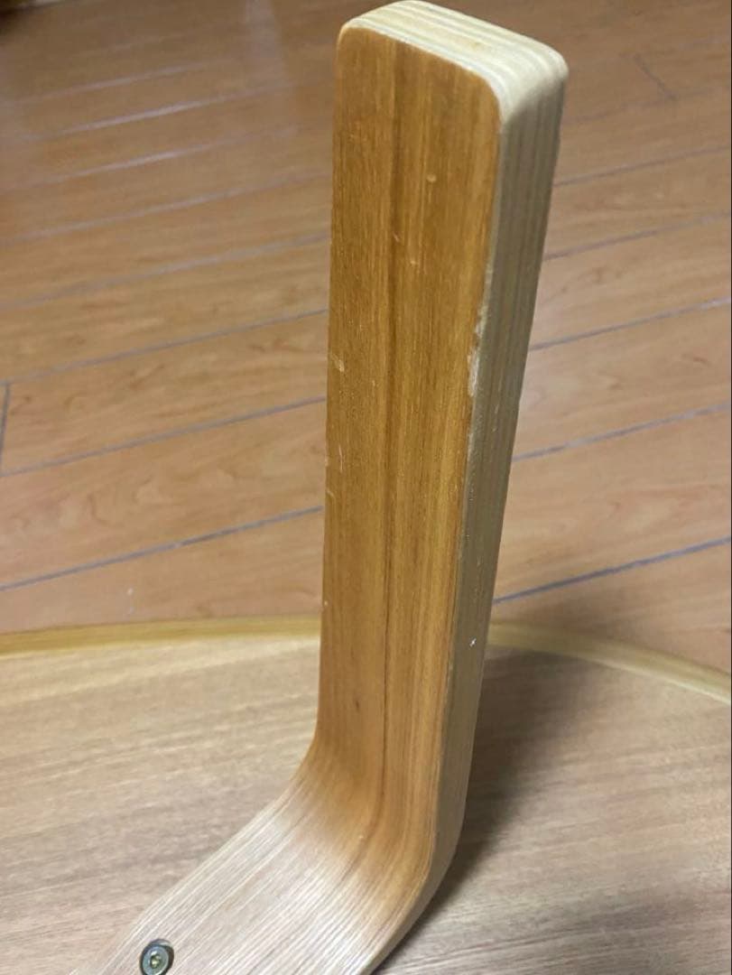 【値下げ】無印良品　タモ材　楕円形ローテーブル