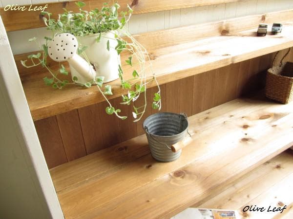 サイズ、デザインオーダー可！超ワイド3段ローラック無垢シャビーブラウン●受注製作