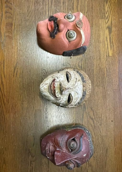 インドネシア雅楽面　３点セット