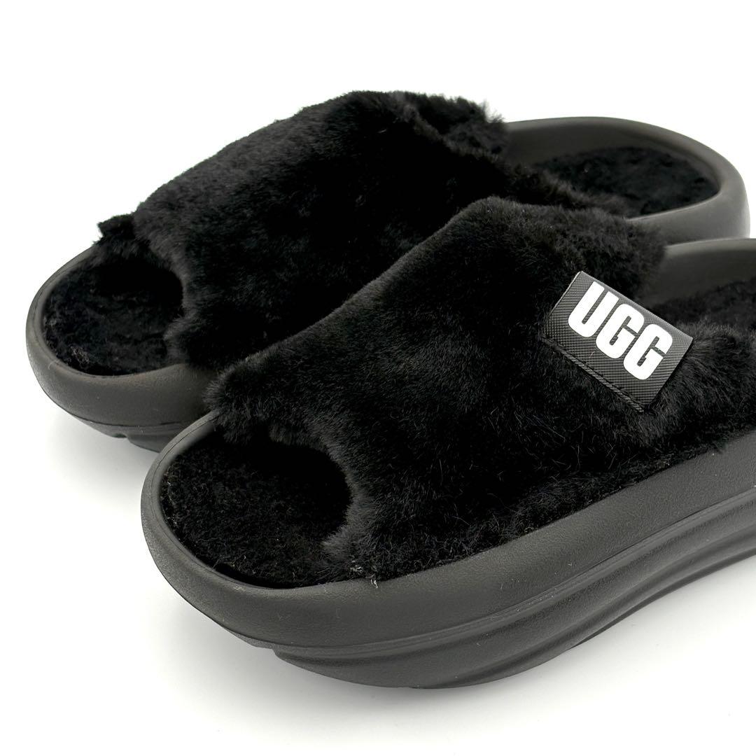 【新品級】UGG アグ ボアサンダル ムートン 24.0cm