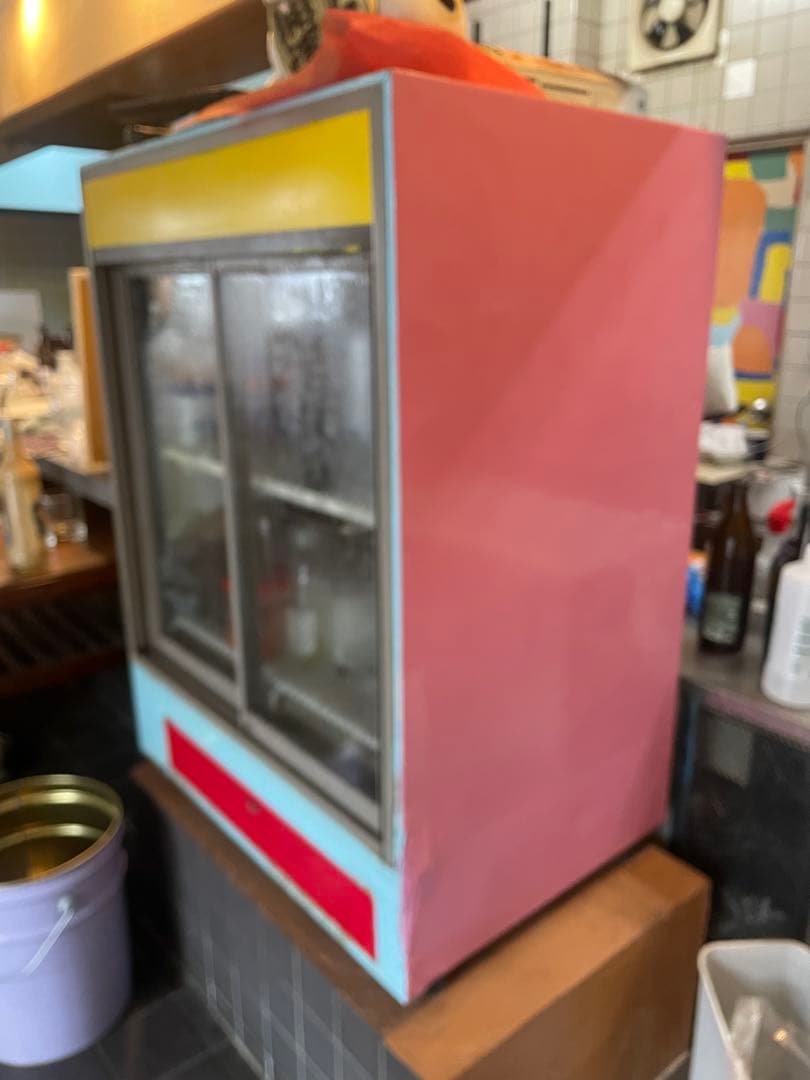 イエロー 2ドア冷蔵庫