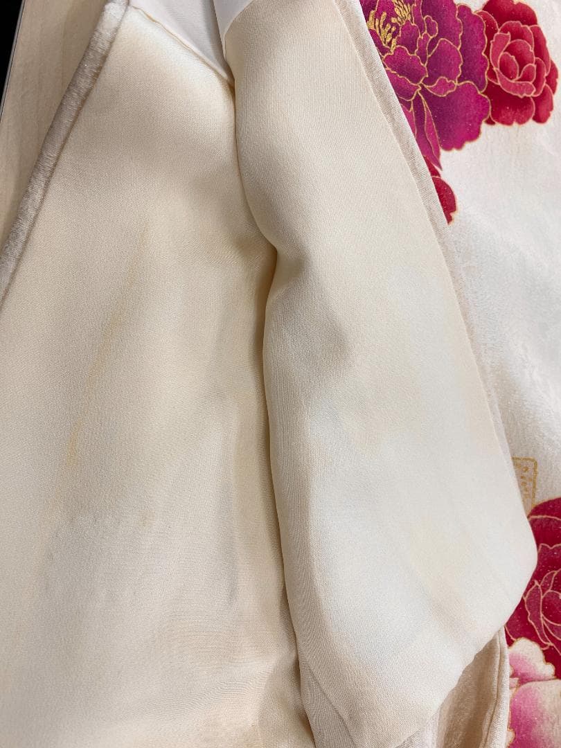 akmx190 正絹 振袖 JunAmiMisako 白色 パールトーン加工9号