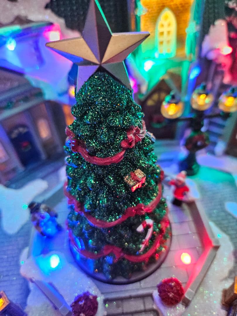 希少　クリスマス　ジオラマ　オブジェ　イルミネーション　クリスマスソング