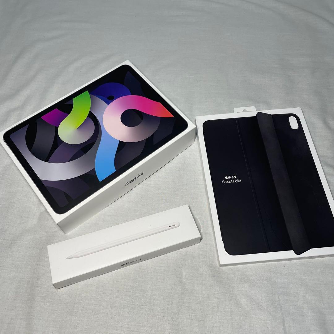 【最終値下げ】iPad Air4 Apple Pencil2, 純正ケースセット