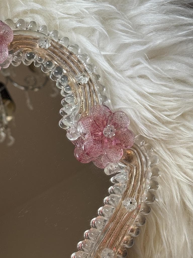 ムラーノガラス　＜Ｂ＞　壁掛け・スタンドミラー　ベネチアンガラス　イタリア