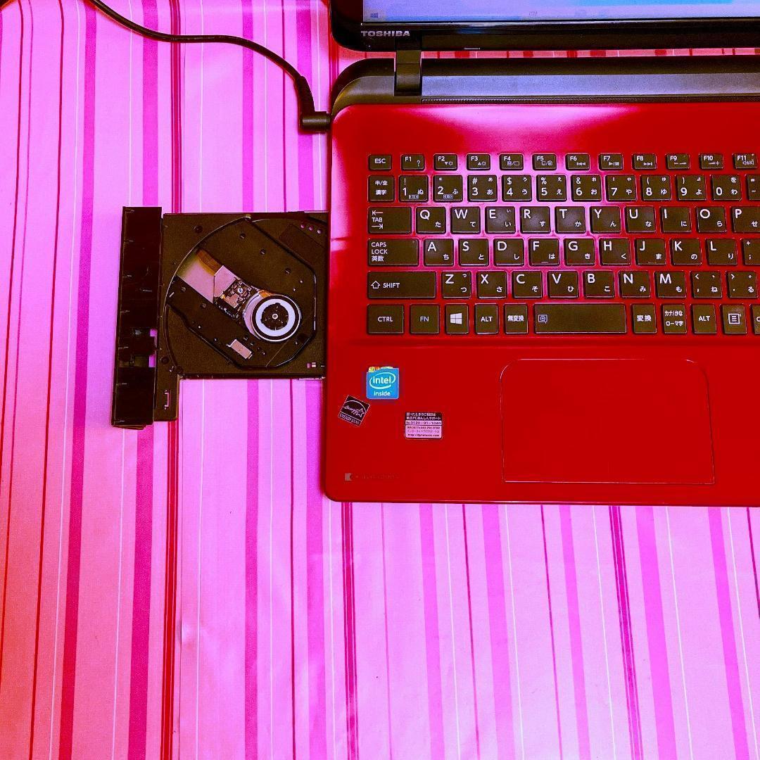 18✨破格早い者勝ち✨ＳＳＤ・dynabookカメラ付すぐ使える赤東芝ノートＰＣ