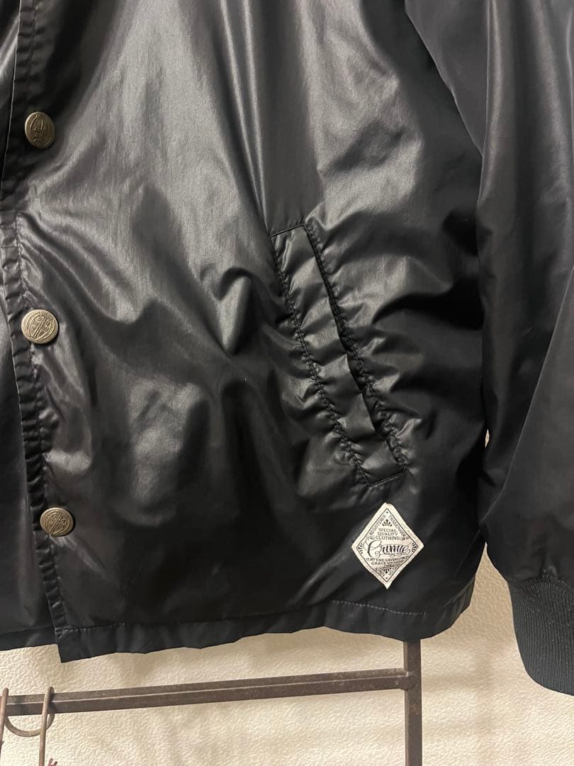 ブラック レオパード裏地 コーチジャケット