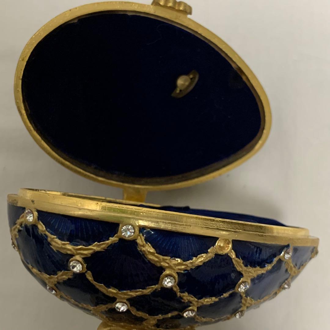 KRISCHERCO ジュエリーケース オルゴール付き ヴィンテージ品　ブルー