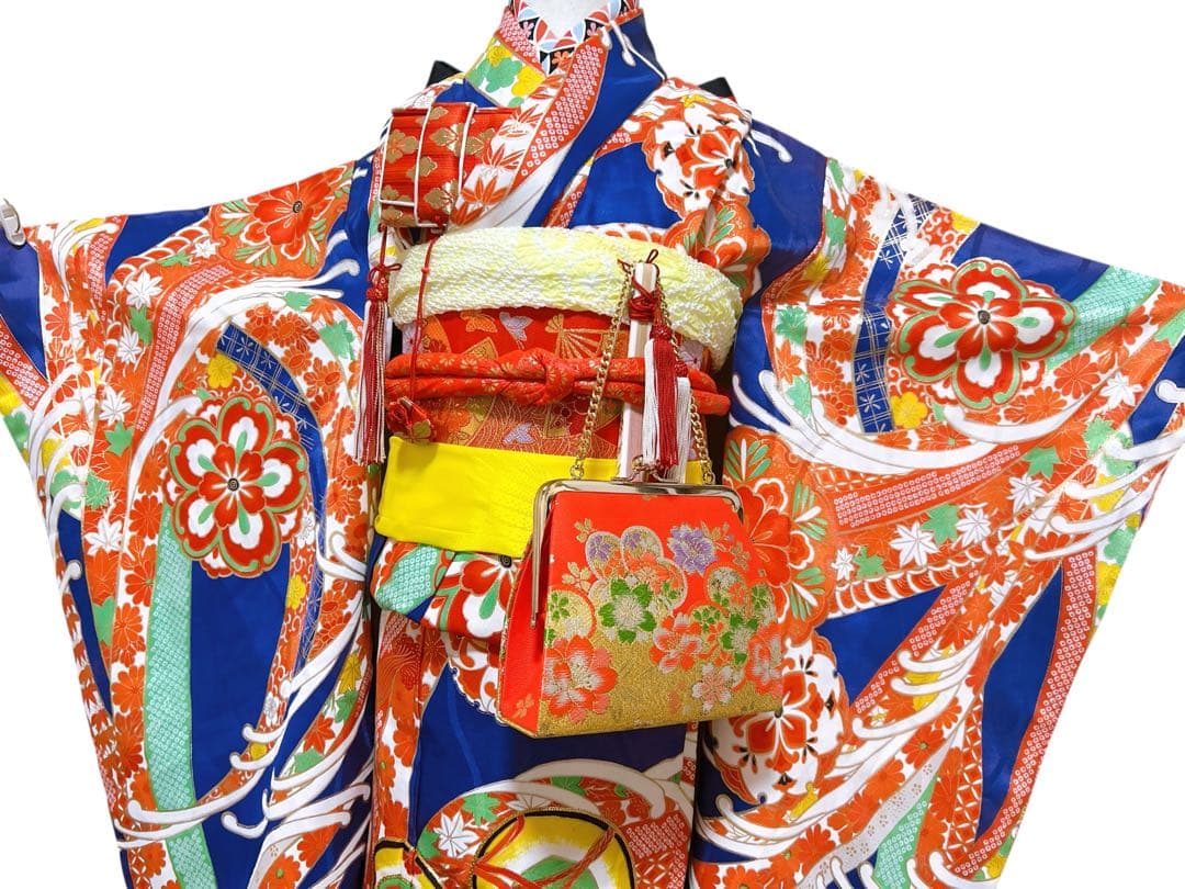 華やかレトロ着物♡七五三　7歳　女の子　フルセット　一式　アンティーク