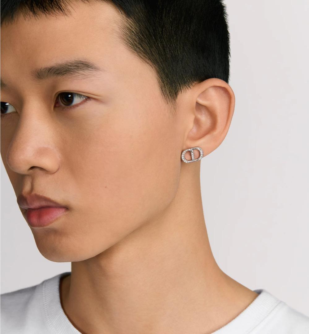 美品 正規品 DIOR CD Icon ピアス ペア両耳 メンズ シルバー925