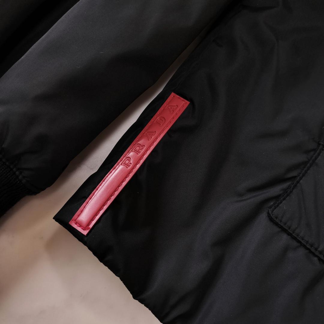 希少 00s プラダ レッドラインナイロンジャケット 46 PRADASPORT