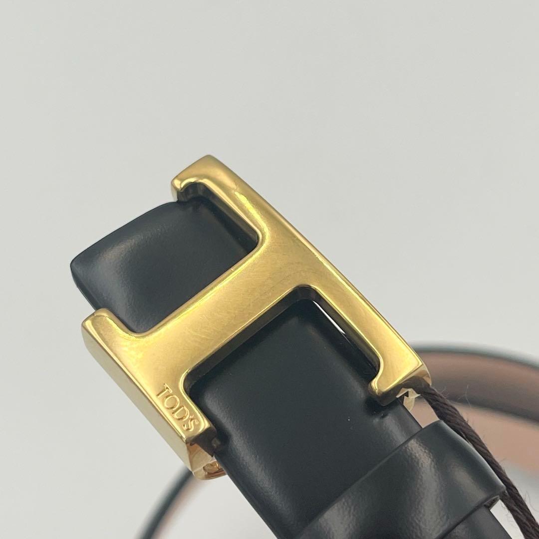 【未使用✨】TOD'S ベルト Tタイムレス リバーシブル ベージュ×黒