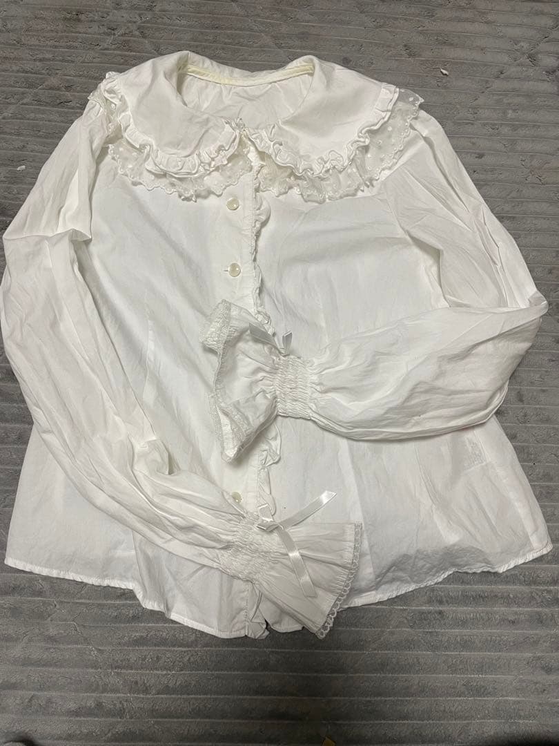 Angelic Pretty ホワイトフリル襟長袖ブラウス