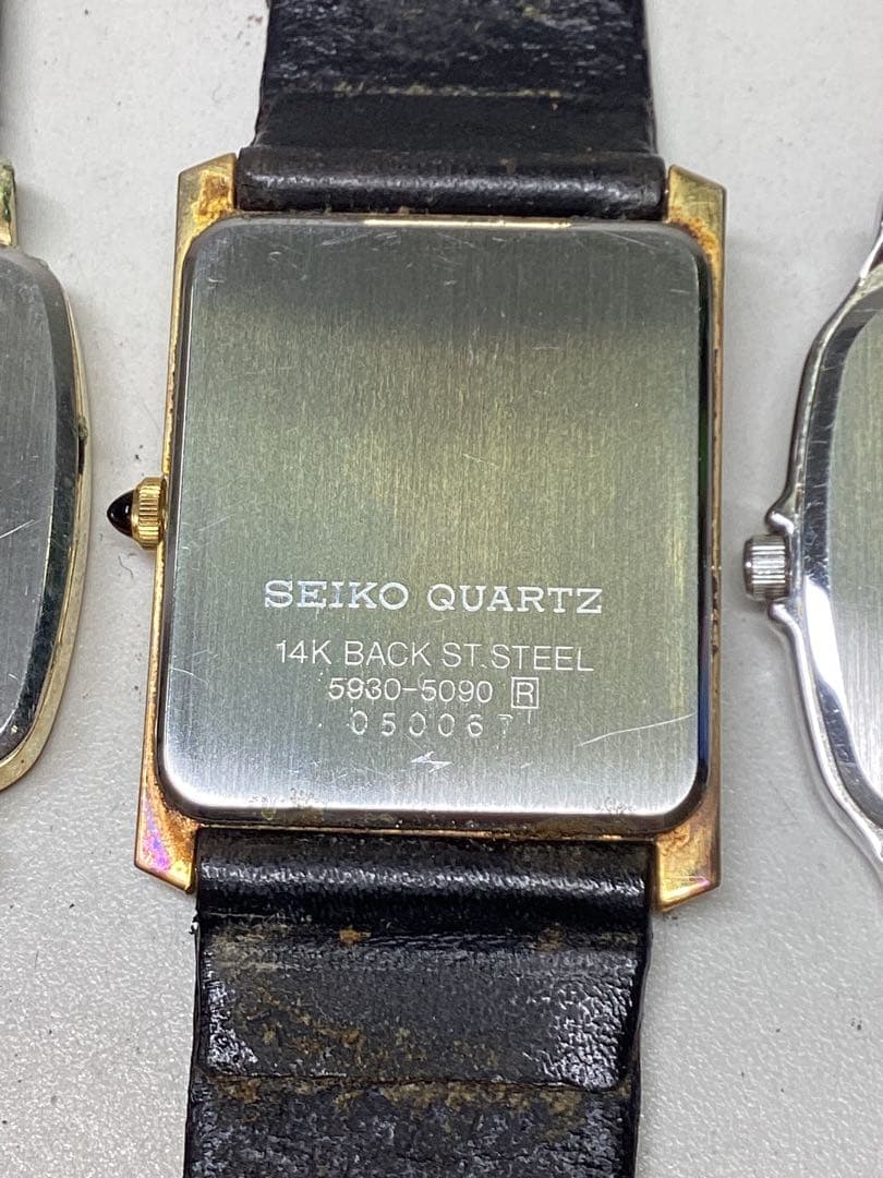 G*i様 ジャンク　LONGINES、SEIKO クォーツ 時計 金色 スクエア