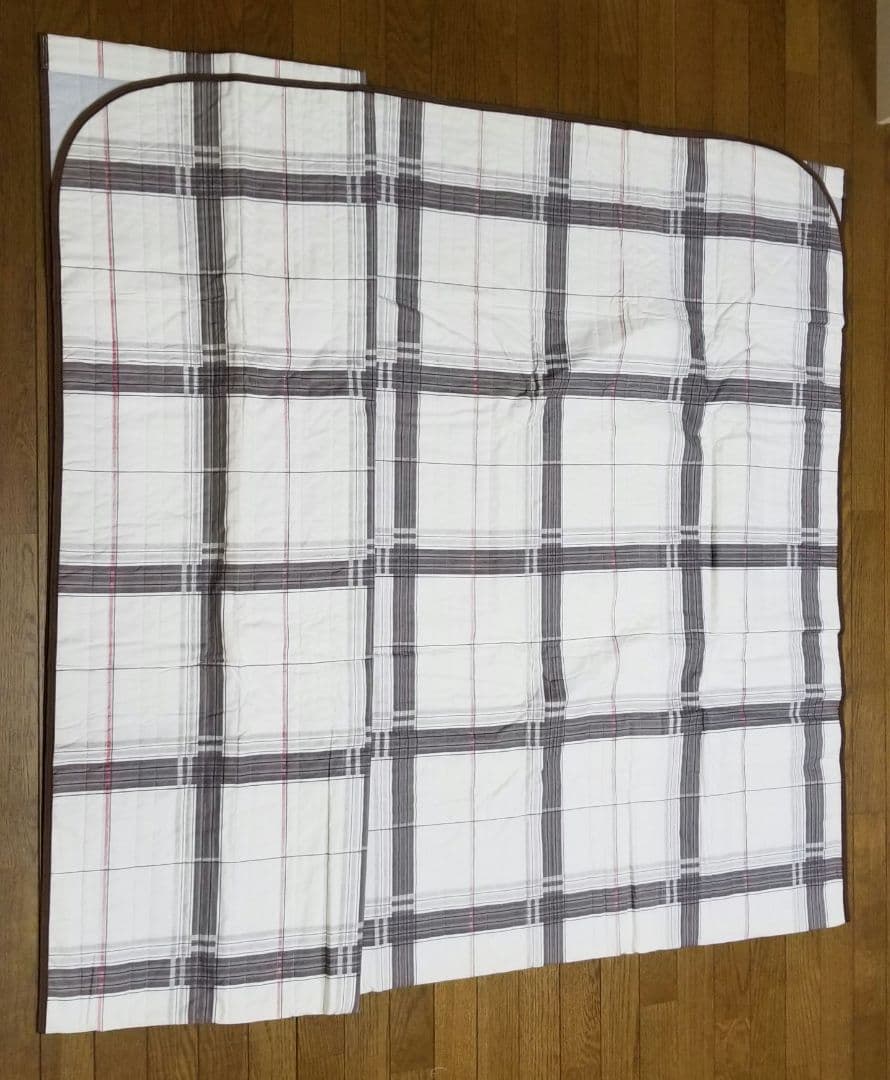 ベッドスプレッド、ベッドカバー、ベッド上掛、180×270、格子柄、ブリヂストン