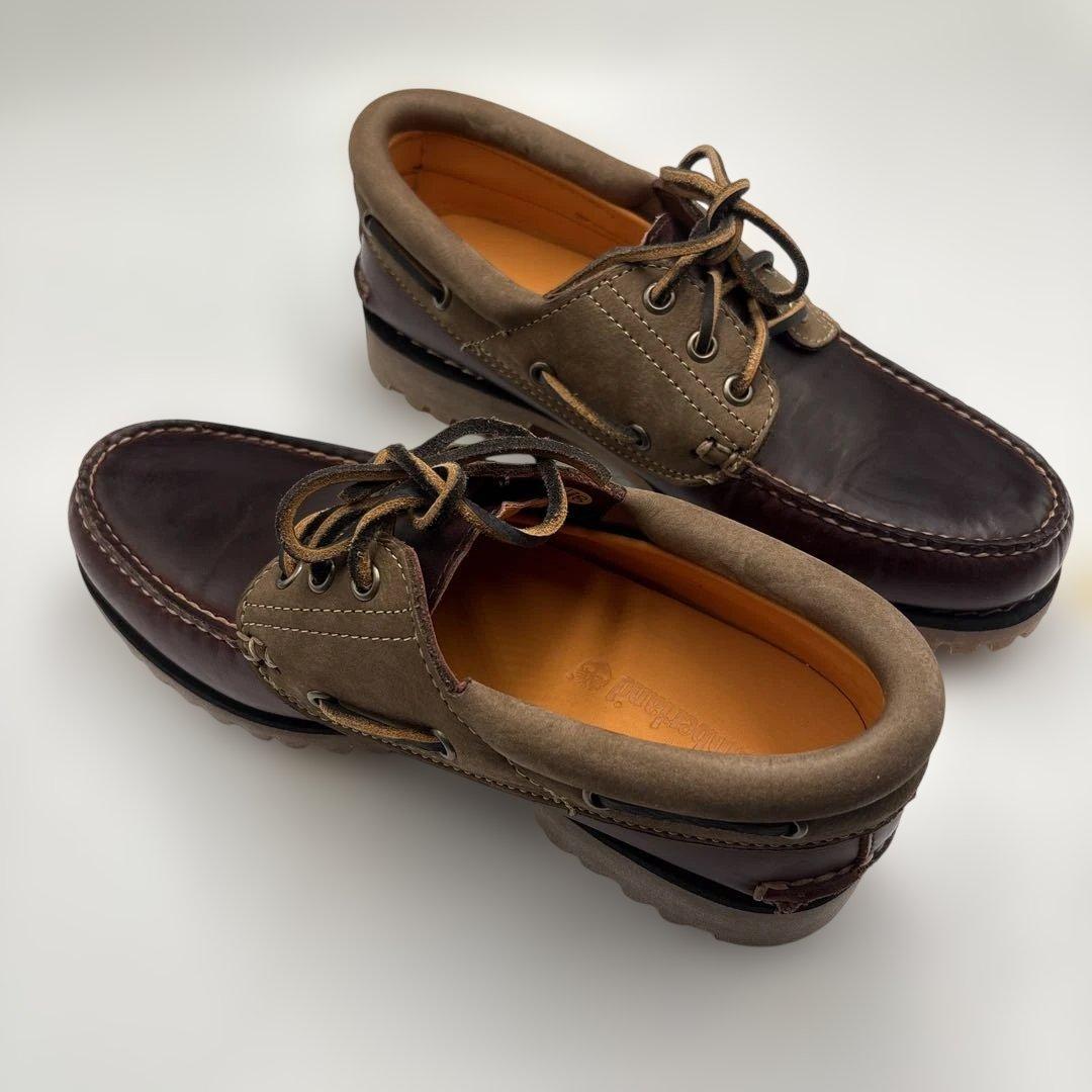 【極美品】TIMBERLAND　3EYE デッキシューズ　革靴　ブーツ　25