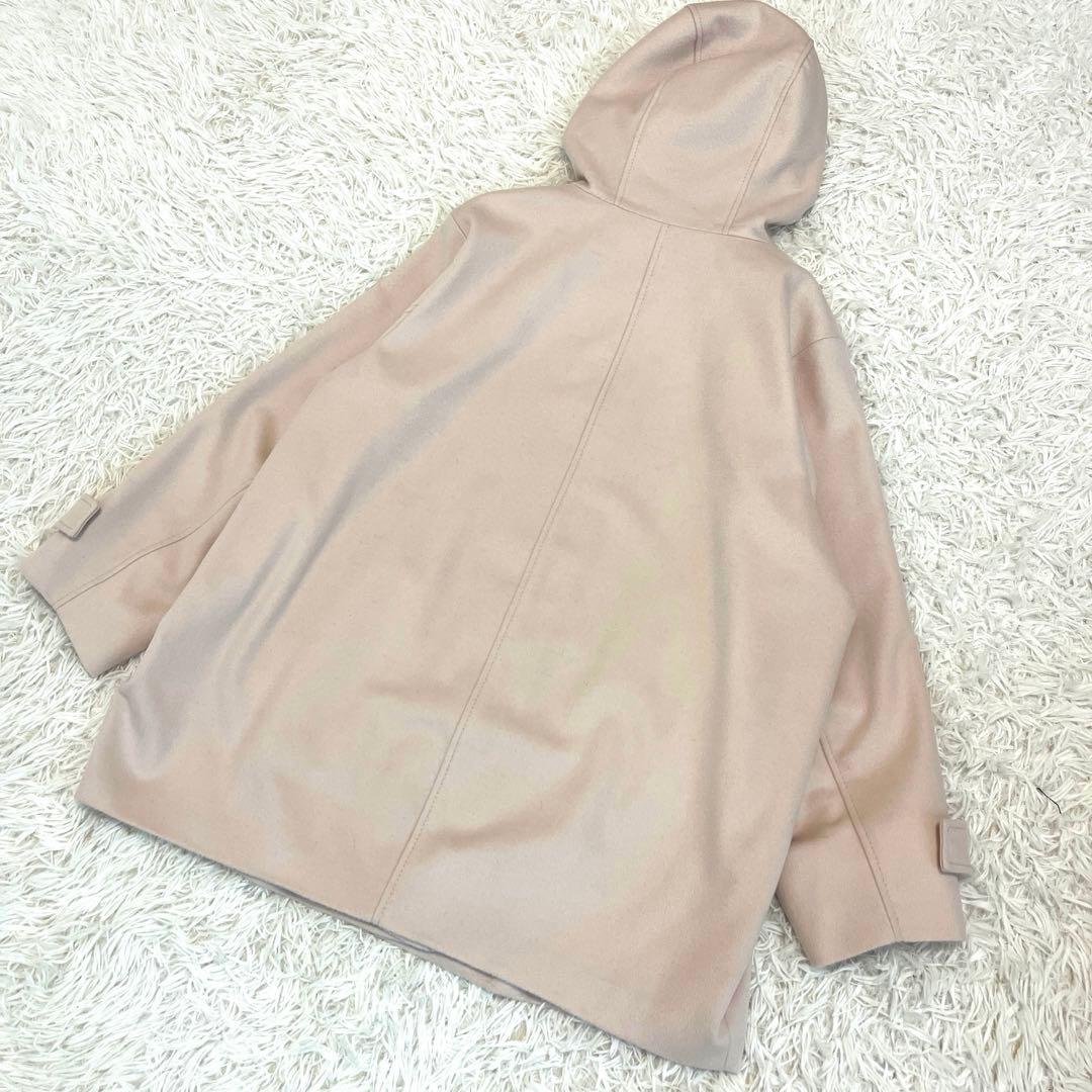 美品☆ 23区 ウールカシミヤビーバー フード付き ショートコート 44