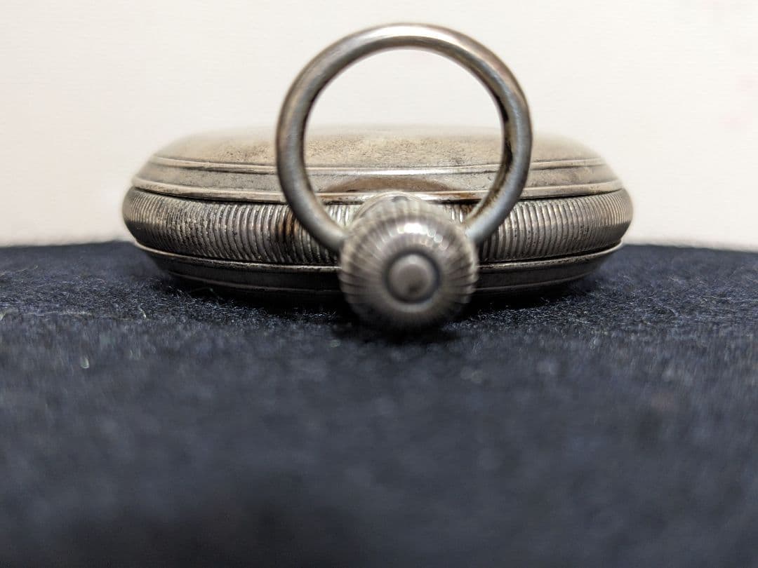 ♦ウォルサム社 銀製鉄道懐中時計 1800年代末頃 アメリカ国内製造 骨董品