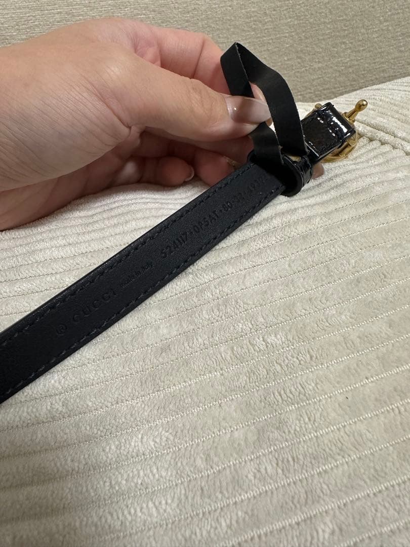 GUCCI ブラック GGロゴベルト 調整可能