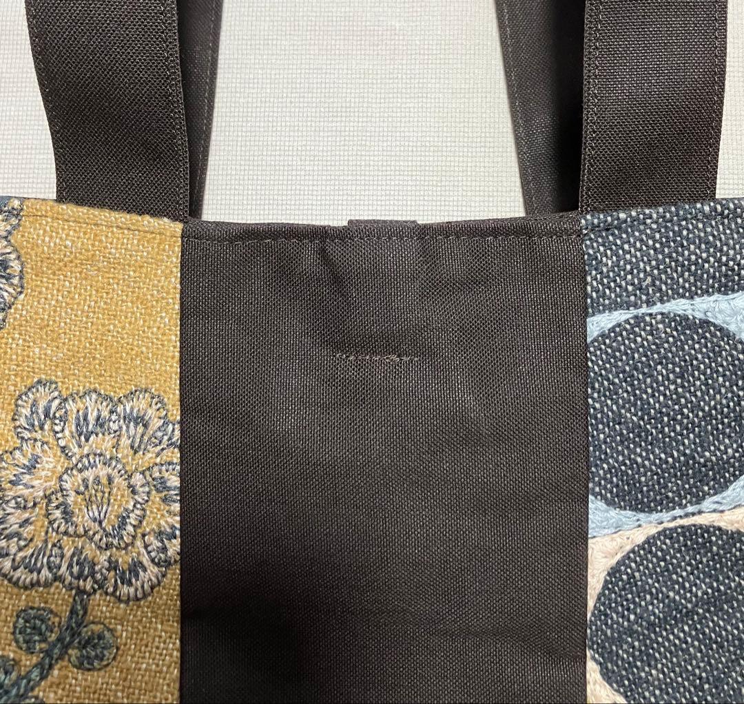 秋色yula&pallo ミナペルホネン ハンドメイド　ドロップ型トートバッグ