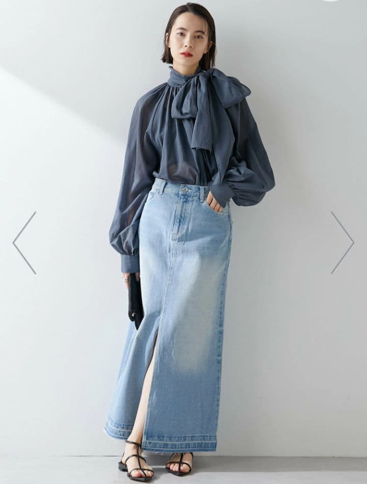 【美品】Whim Gazette 　ウィムガゼット　ボウタイシャツ　ボウブラウス