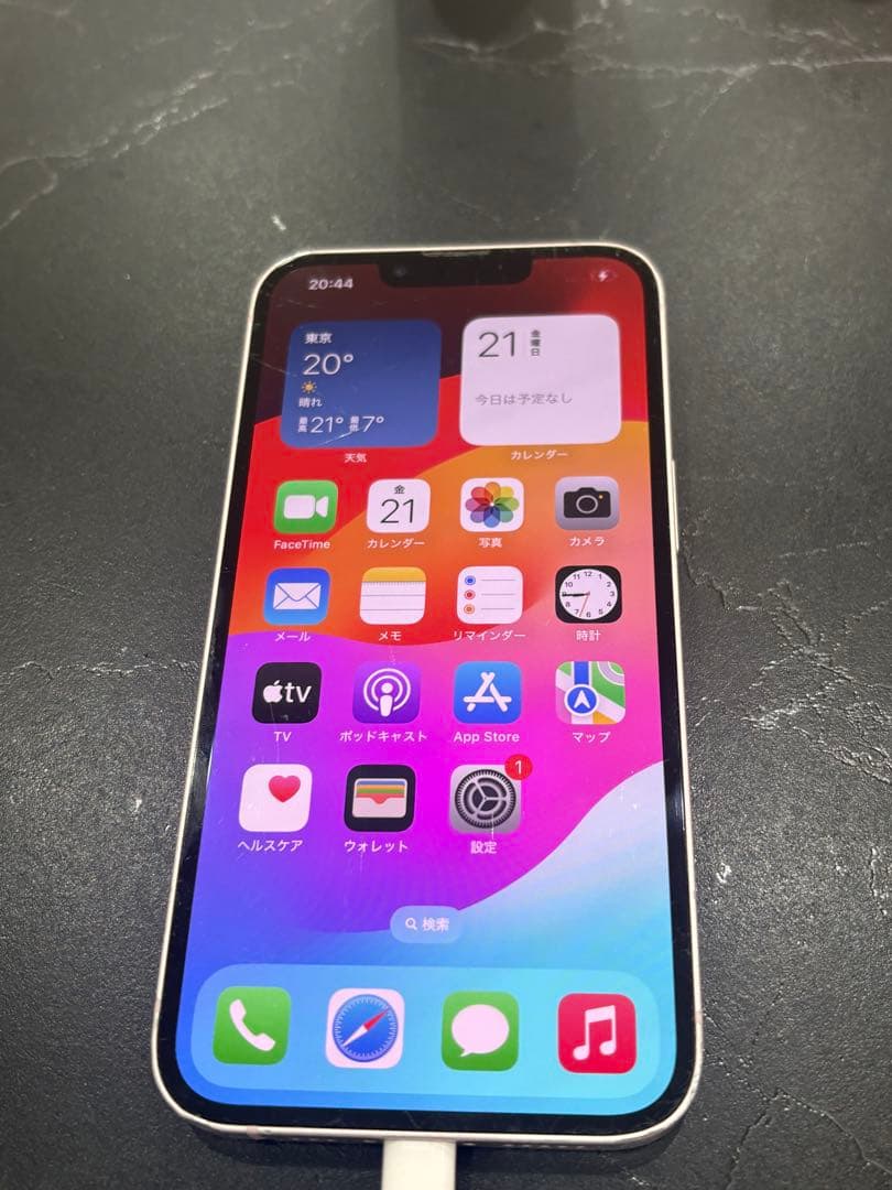 Apple iPhone 13 ピンク 128GB 本体　背面ひび割れ