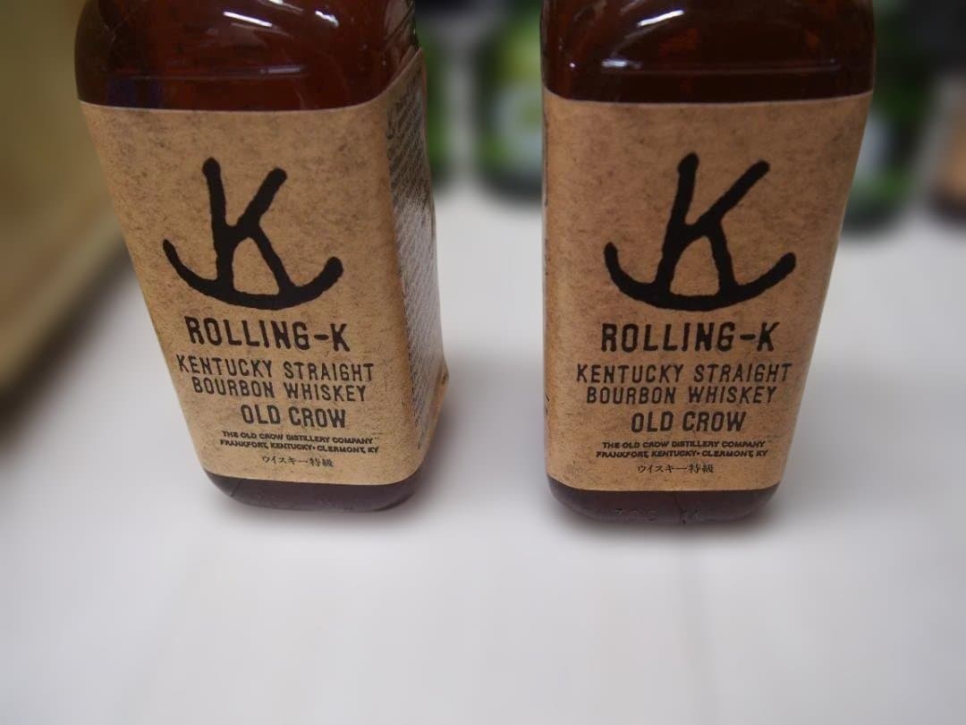 未開栓　古酒　OLD CROW ROLLING-K バーボンウイスキー　2本
