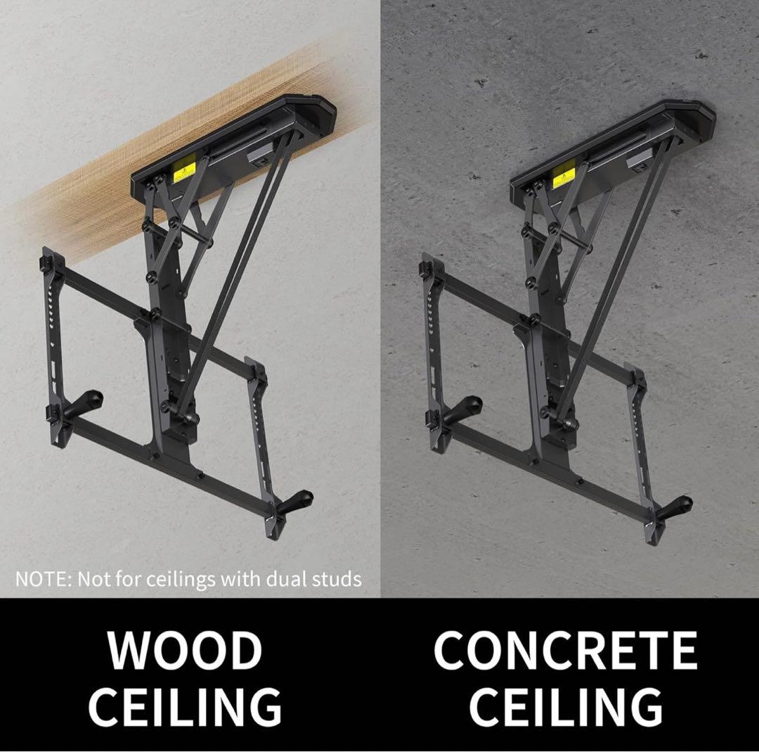 寝室やリビングに。電動折りたたみ式テレビスタンド 32-70インチ