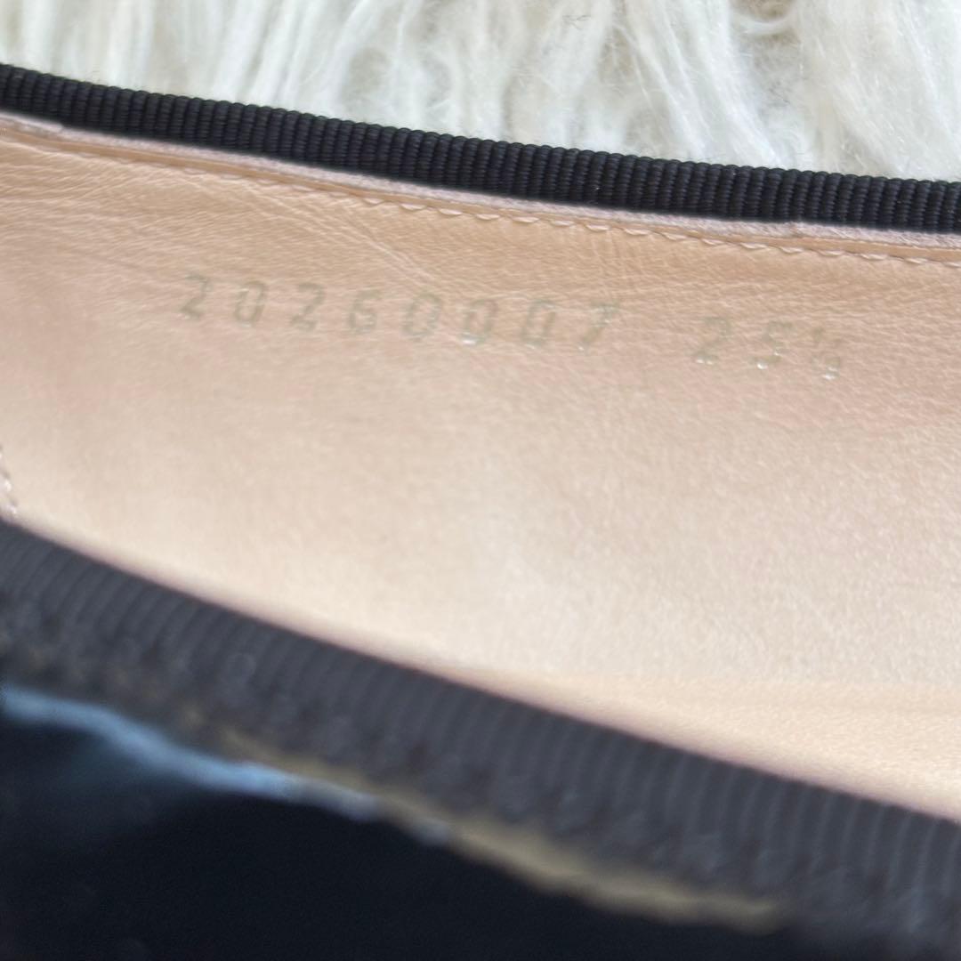 ✨マーガレットハウエル　パンプス バレエシューズ ブラック　エナメル　25.5