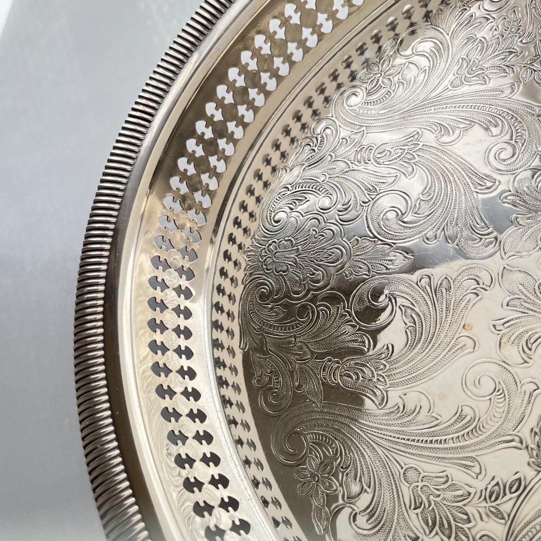 【RODD】ギャラリートレー オーバル型 47cm 【シルバープレート】 大盤