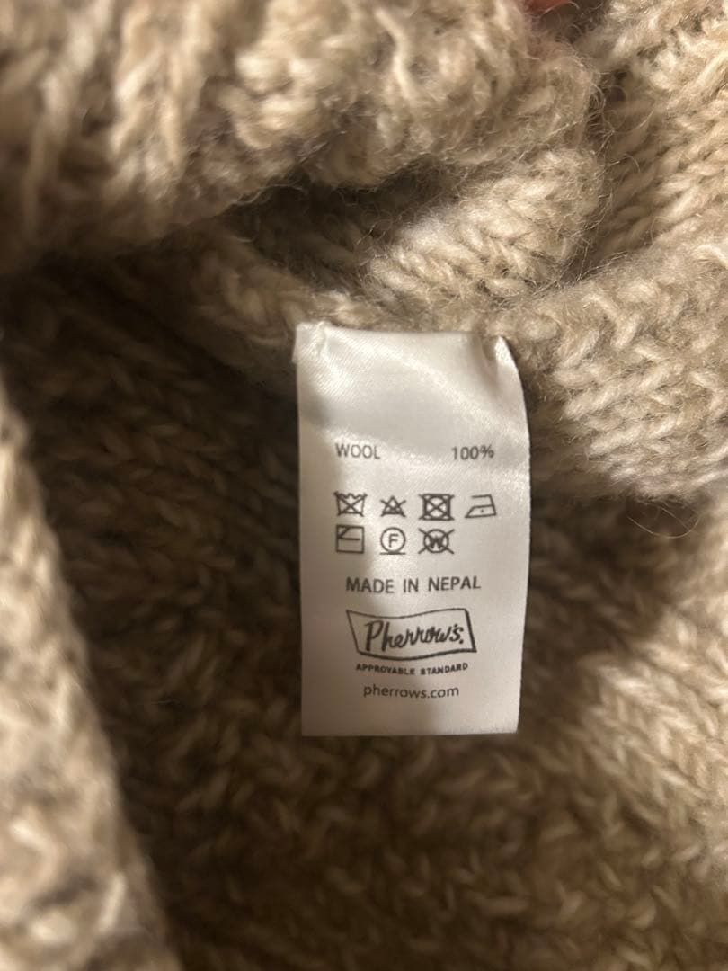 toku　PHERROW’S ☆ フィッシャーマンケーブルセーター　メンズ