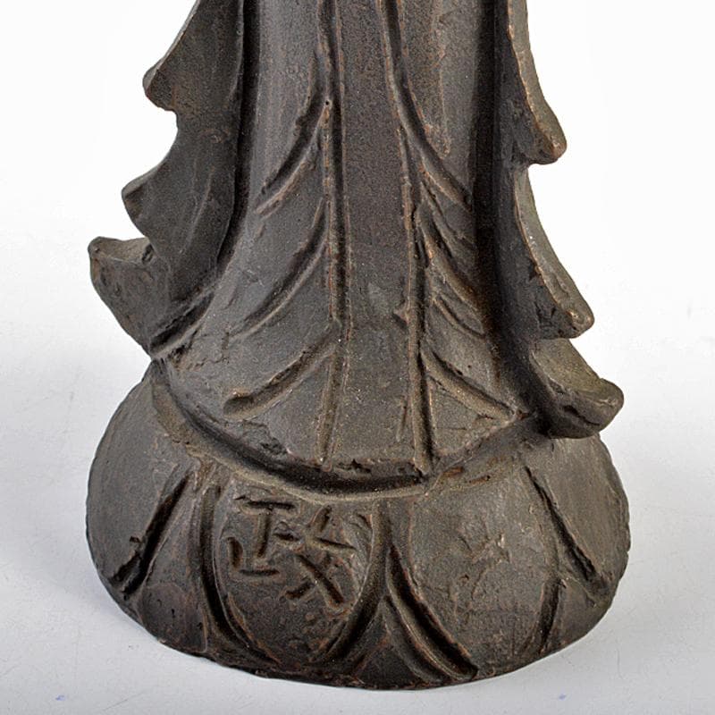 仏教美術　澤田政廣　古銅　観音菩薩像　仏像　置物　高さ約28cm　M　R5543