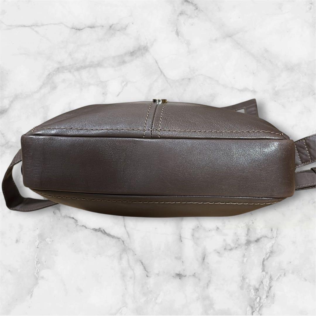 土屋鞄 メッセンジャーバッグ 肩掛け レザー キャメル フラップ ステッチ