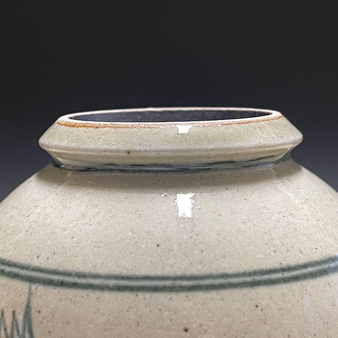 膳所焼 淡海ぜぜ 陽炎園 安南写 雲鶴 茶碗 茶道具 骨董品 874