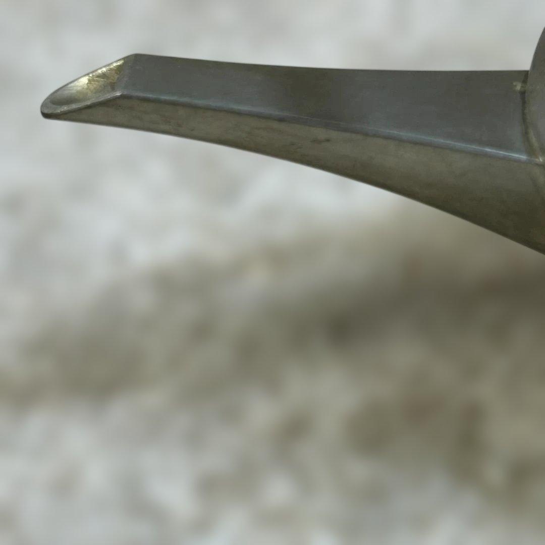 【名品】錫半 本錫 銚子 酒器 チロリ 刻印有 共箱付 昭和レトロ 骨董★