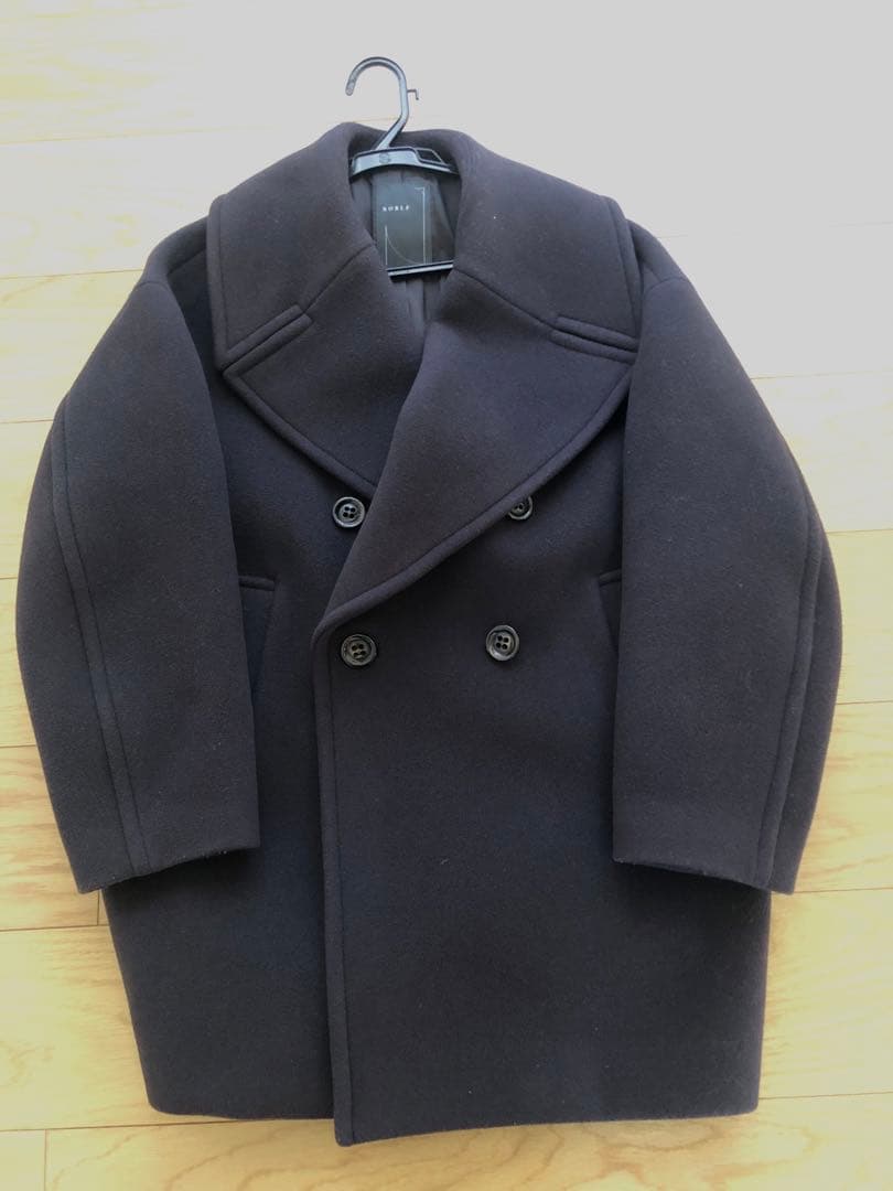 【美品】NOBLE MTRビッグカラーPコート　クリーニング済