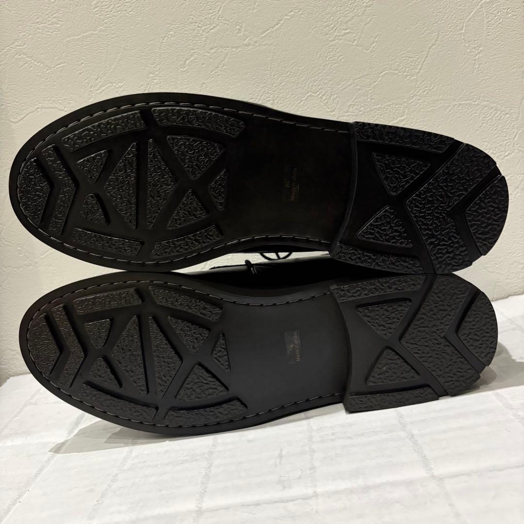 試着程度✨ WYM 本革 プレーントゥ ダービー XL 黒 ストレートチップ