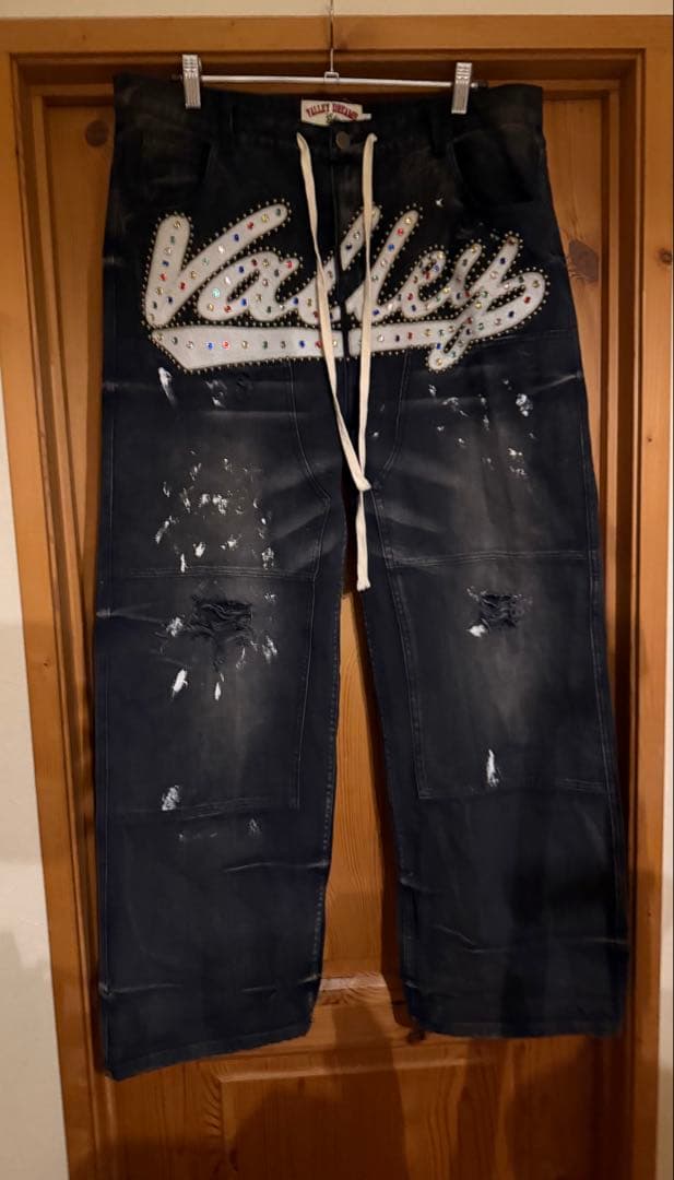 【valeforever】スタッツ ダメージ デニム