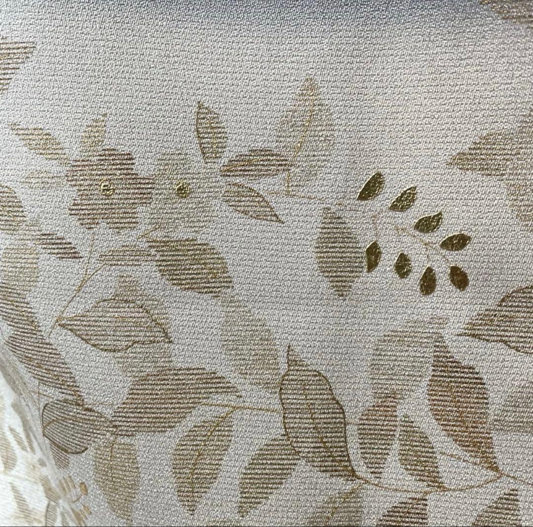 訪問着　黒　蝶々　金彩　正絹　着物　袷　美品